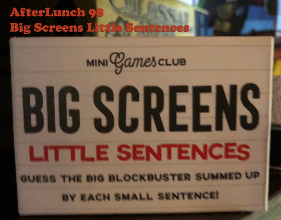 AfterLunch 98: Big Screens Little Sentences
